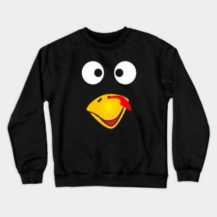 Funny Turkey Face Thanksgiving Crewneck Sweatshirt